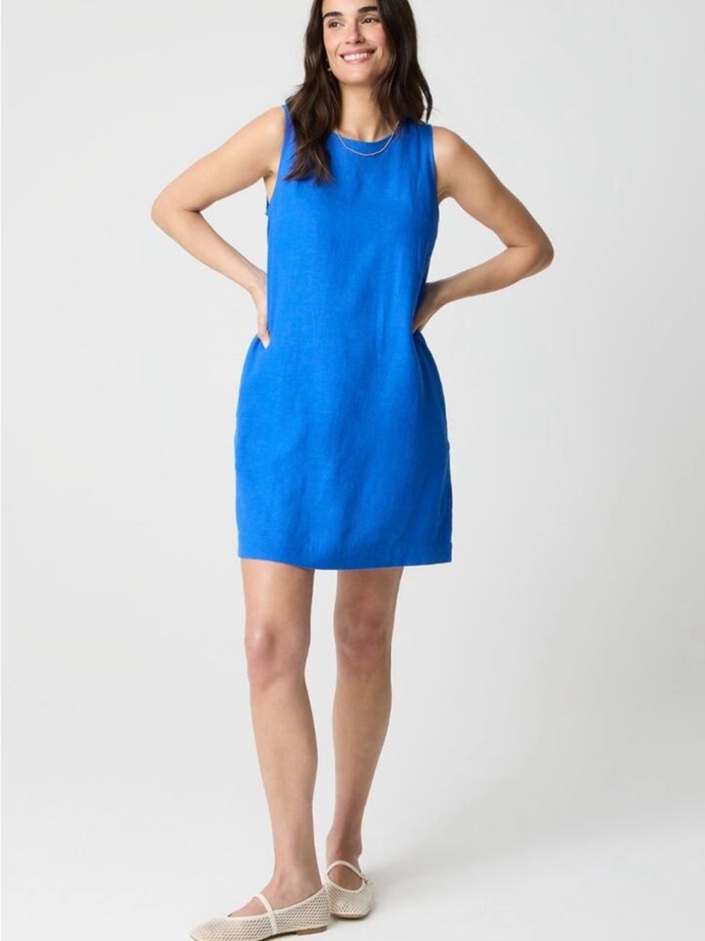 J.Crew Linen-blend Sleeveless Mini Dress